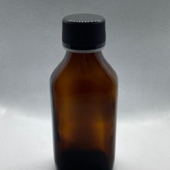 בקבוק זכוכית חום מלבני 100 מ״ל